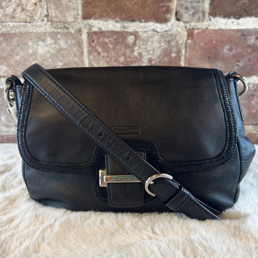 Coach Taylor Leather Crossbody Bag in Black F25206